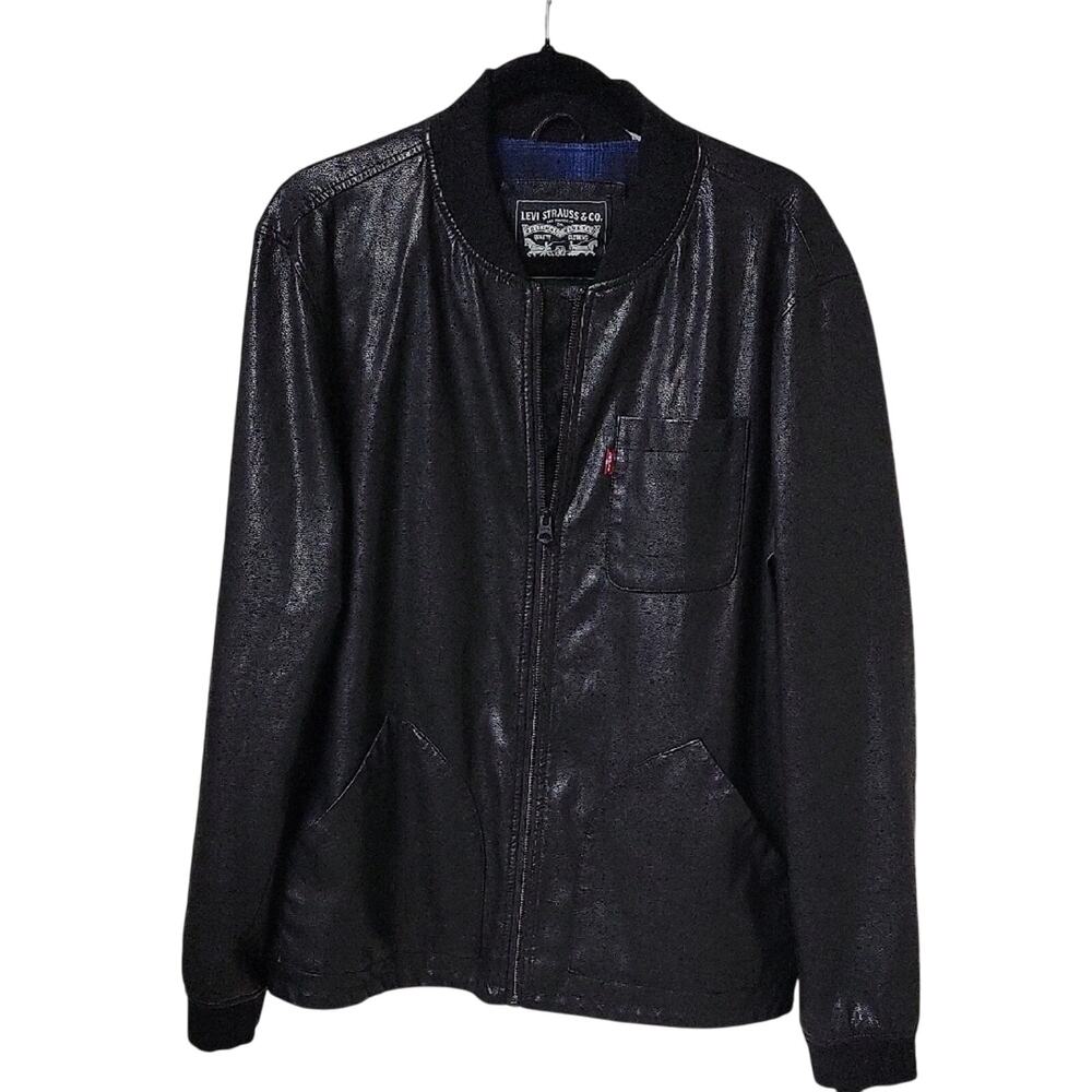 Levi Strauss & Co. Faux Leather Full Zip Jacket Mens Size Large